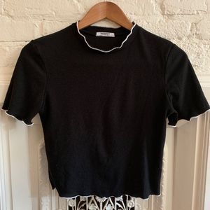 Knit Top with Ruffle Detail